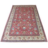 VINTAGE KASHAN CARPET, 320cm x 210cm, North West Persian,