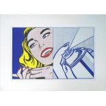 ROY LICHTENSTEIN (American, 1923-1997), 'Girl and Spray Can', 1964, lithograph, 43cm x 71.