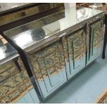 SIDE CABINET, Art Deco style, mirrored, with three drawers, 92cm W x 43cm D x 74cm H.