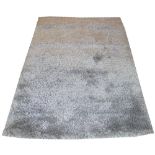 REVIVAL SHAGGY CARPET, 230cm x 150cm, in a silvered finish.