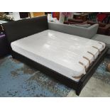 DOUBLE BED, frame with mattress, 169cm x 103cm H x 213cm L.