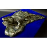 LABRADORITE CARVED CROCODILE L. 33.5cm x W. 17.0cm x D. 2.