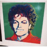 LACQUER WALL PANEL, of Michael Jackson, 100cm x 100cm.