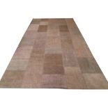 RUG, by Stepevi, brown patchwork construction, 410cm x 230cm.