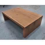 LOW TABLE, oak, by E15, 80cm W x 25cm H x 55cm D.