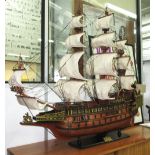 MODEL SHIP, 'Sovereign of the Seas', 105cm L x 100cm H.