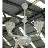CHANDELIER, Murano Barovier Rostrato, balance, 1940's, with two arms, 75cm H x 60cm W.