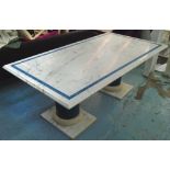 CARRARA MARBLE DINING TABLE,