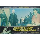 EOW PRODUCTIONS/UNITED ARTISTS, 'Agente 007, Thunderball', Italian poster, 46cm x 67cm, framed.