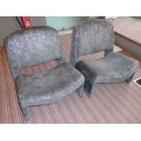 PIERRE PAULIN 'GROOVY' CHAIRS, a pair, by Artifort with grey upholstery, 68.5cm H x 54cm.
