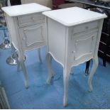 BEDSIDE CABINETS, a pair,