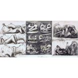 HENRY MOORE (British, 1898-1986), 'Reclining figures' 1958 triptych lithographs, 43.