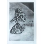 20TH CENTURY SCHOOL, 'Fish Heads', etching, 20cm x 16cm, framed and glazed,