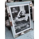 PHOTOGRAPH OF MARILYN MONROE, in mirrored frame, 90cm x 70cm.