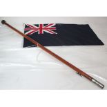 BLUE ENSIGN, 48cm x 94cm with a teal pole, 151cm (from a cruiser).