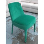 B&B ITALIA MAXALTO DESK CHAIR, in sea green fabric on rounded supports, 51cm W.