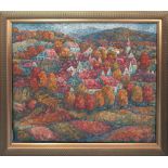 NADEZHDA STUPINA (Russian), 'Indian summer' oil on canvas, 80cm x 100cm, signed, framed.