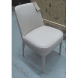 B&B ITALIA MAXALTO DESK CHAIR, in cream leather on rounded supports, 50cm W.