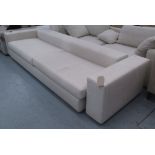 SOFA, two seater, by Flexiform, of large proportions, in cream, on metal supports, 293cm L.