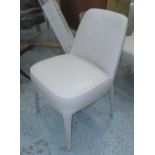 B&B ITALIA MAXALTO DESK CHAIR, in cream leather on rounded supports, 50cm W.