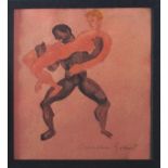 DUNCAN GRANT, 'Homo erotic study' watercolour, 17.5cm x 13.5cm, signed and framed.