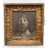 AFTER EL GRECO, 'Jesus Christ, Crown of Thorns', oil on board, 23cm x 21cm, framed.