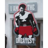 MUHAMMAD ALI, 'I AM THE GREATEST' signage, bespoke made, by Bee Rich,