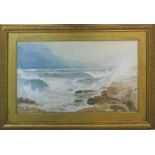 MYLES BIRKETT FOSTER (1825-1899 ), Seascapes, watercolour, 39cm x 67cm, monogrammed, framed.