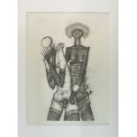 JEF VAN TUERENHOUT (Belgian, 1926-2006), 'Naked Figures', etching, 49cm x 39cm,