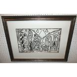 AFTER PABLO PICASSO, (Spanish, 1881 - 1973) La Californie, lithograph, 25cm x 41cm framed, glazed,