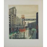 ALBERT RICHARDS (British,1919-45), 'Birkenhead Dock', watercolour, 37cm x 27cm, framed and dated.