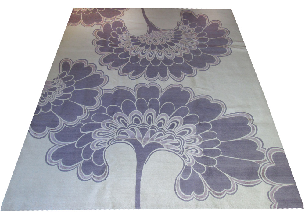 JAPANESE FLORAL CARPET BY KNOTS RUGS, 300cm x 250cm, Florence Broadhurst design, 25% silk,