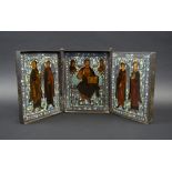 RUSSIAN TRIPTYCH TRAVELLING ICON,