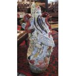 CHINESE DEITY FIGURE, 21st century Oriental ceramic, 84cm H.