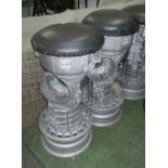 'AUTOMOTIVE' BAR STOOLS, a pair, 77cm H.