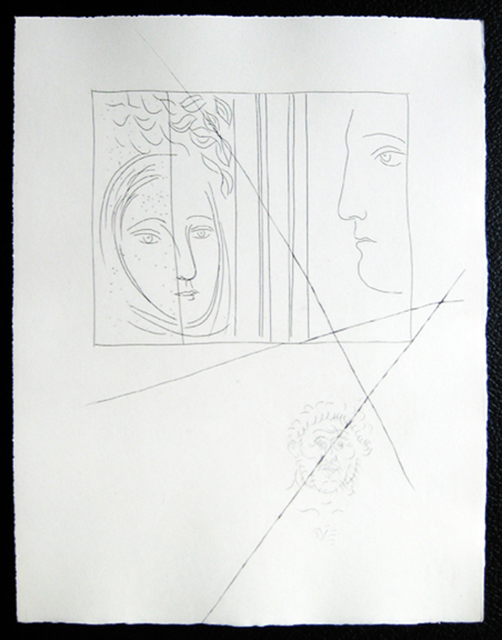 PABLO PICASSO, 'Profil et tête de femme' original etching, 1931,