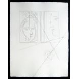 PABLO PICASSO, 'Profil et tête de femme' original etching, 1931,