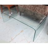 LOW GLASS TABLE, 108cm x 60cm x 38cm H.