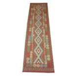 ANATOLIAN KILIM RUNNER, 295cm x 84cm, in a fusion of contemporary colour.