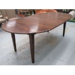 FLAMENT DINING TABLE, extendable with two leaves and drop flap ends, 120cm W x 78cm H x 224cm L.