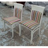 DINING CHAIRS, a set of eight, Continental style,
