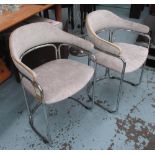 DINING CHAIRS, a set of four,