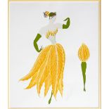 ROMAIN DE TRITOFF ERTE (Russian, 1892-1990), 'The tulip dancers' original ink and guache on paper,