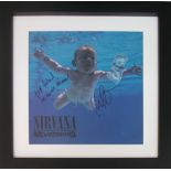 'NIRVANA NEVERMIND', with signature and inscription, 30cm x 30cm.