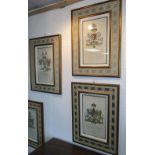 JOSEPH EDMONSON, 'Armorial Studies', handcoloured engravings, 42cm x 28cm,