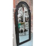 MIRROR, with domed top in a metal frame with crackled finish, 180cm x 73cm.