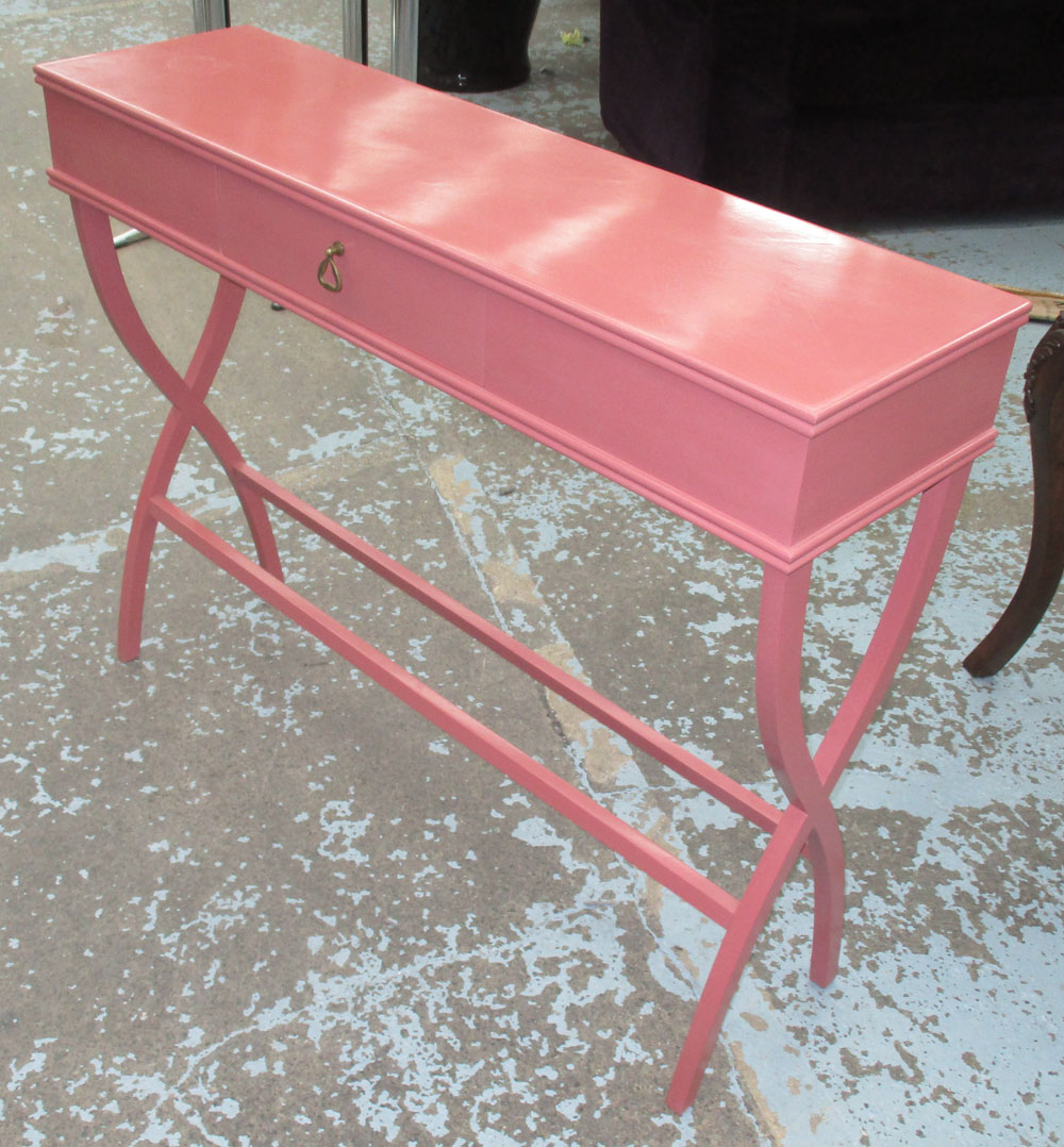 CONSOLE TABLE, painted wood with a frieze drawer, 30cm x 109cm x 87cm H.