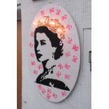 QUEEN ELIZABETH II, bespoke signage by Bee Rich,