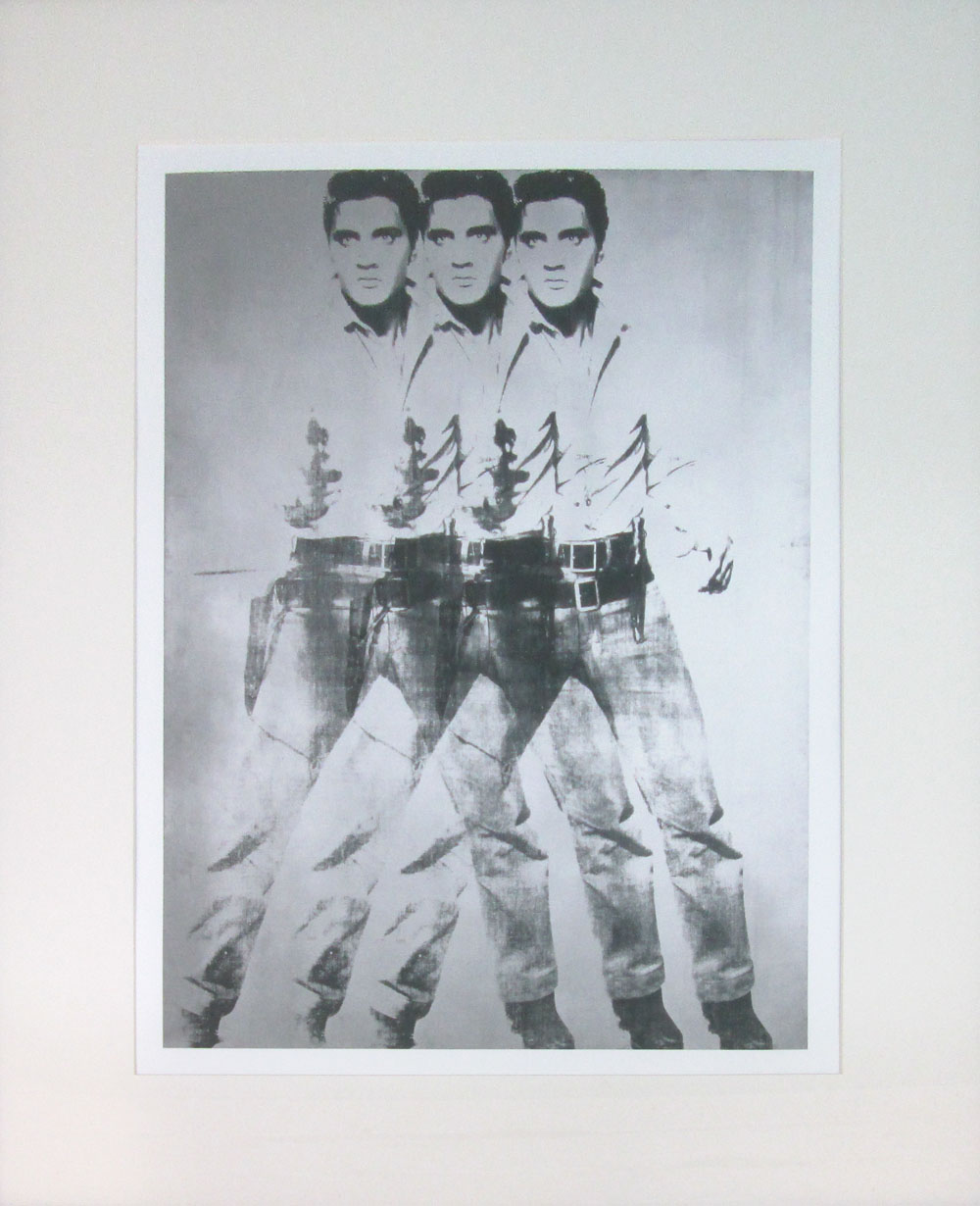 ANDY WARHOL (1928-1987), 'Triple Elvis' circa 1963, framed, 70cm x 95cm.