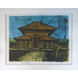 BERNARD BUFFET, (French, 1928-1999), 'Temple Ryoan-Ji' original lithograph in eight colours, 1982,